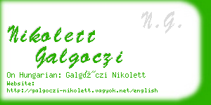 nikolett galgoczi business card